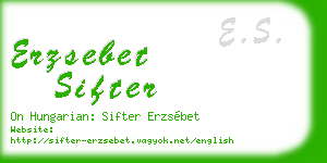 erzsebet sifter business card